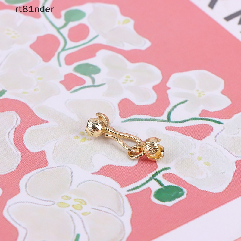 Rt Set 5 Kẹp Nối Bằng Đồng Thau Màu Vàng Dùng Làm Trang Sức