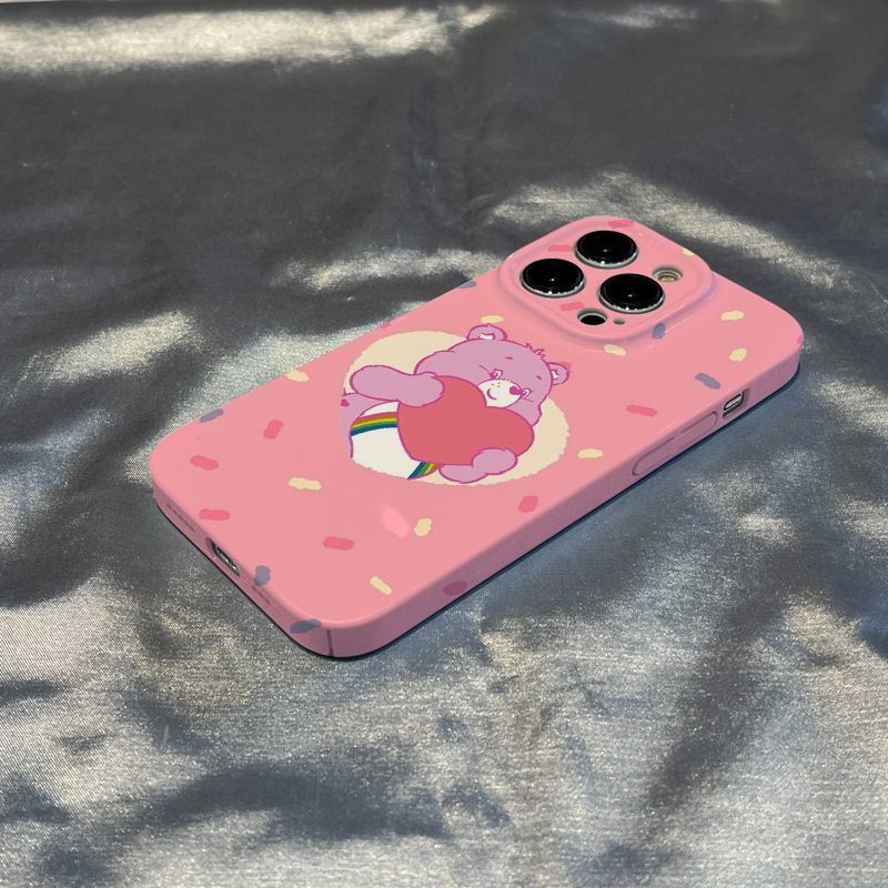 Ốp Điện Thoại Màu Hồng Họa Tiết Chú Gấu Nhỏ Dễ Thương Cho Iphone Xs8 xr 11iPhone12 / 13 7 promax14 5BCJ
