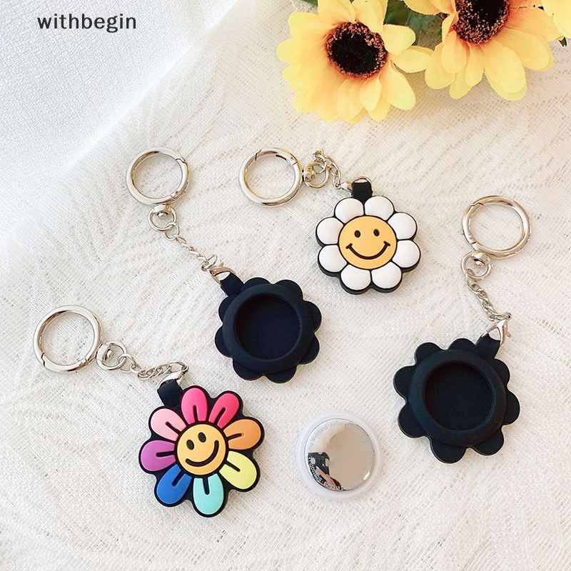 Móc Khóa Hình Hoa Hướng Dương Mặt Cười Chống Thất Lạc Cho Apple