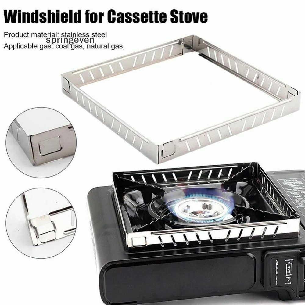 Tấm Chắn Gió Bằng Thép Không Gỉ Có Thể Gấp Gọn Tiện Dụng Cho Bếp Ga / Cắm Trại