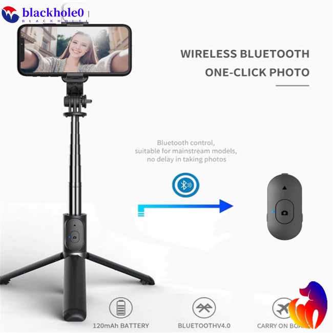 Gậy Chụp Ảnh Tự Sướng Bluetooth Không Dây BH Q02s Có Thể Gập Lại Kèm Remote Điều Khiển