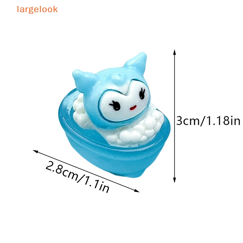Bộ 2 Đồ trang trí Bồn Tắm Kuromi Mini Dạ Quang Dùng Trang Trí Tiểu Cảnh
