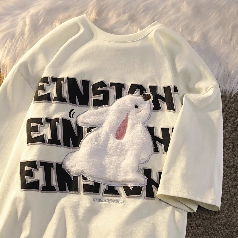 Áo Thun Cotton Tay Ngắn In Hình Đồ Họa Phong Cách Hàn Quốc Mẫu Mới 2023 Thời Trang Cho Nữ