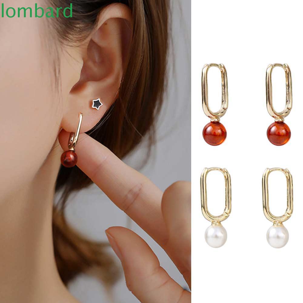 Khuyên Tai Đính Hạt Đồng Phong Cách Hàn Quốc Cho Nữ