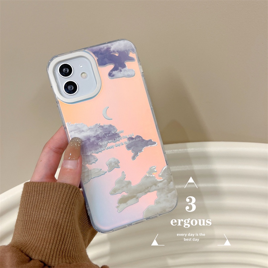 Ốp Điện Thoại Mềm Chống Sốc Màu Gradient Cho IPhone 14 13 12 11 Pro Max SE2020 X XR Xs Max 7 8 Plus