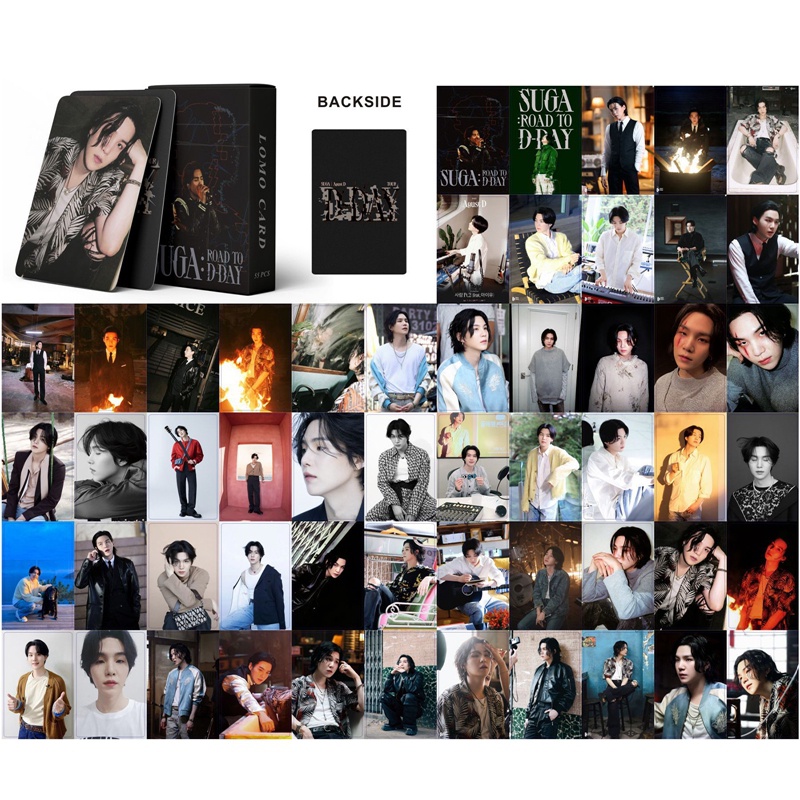 Set 55 Tấm Thẻ Hình Suga Agust D Road To D-Day Min Yoon Ki