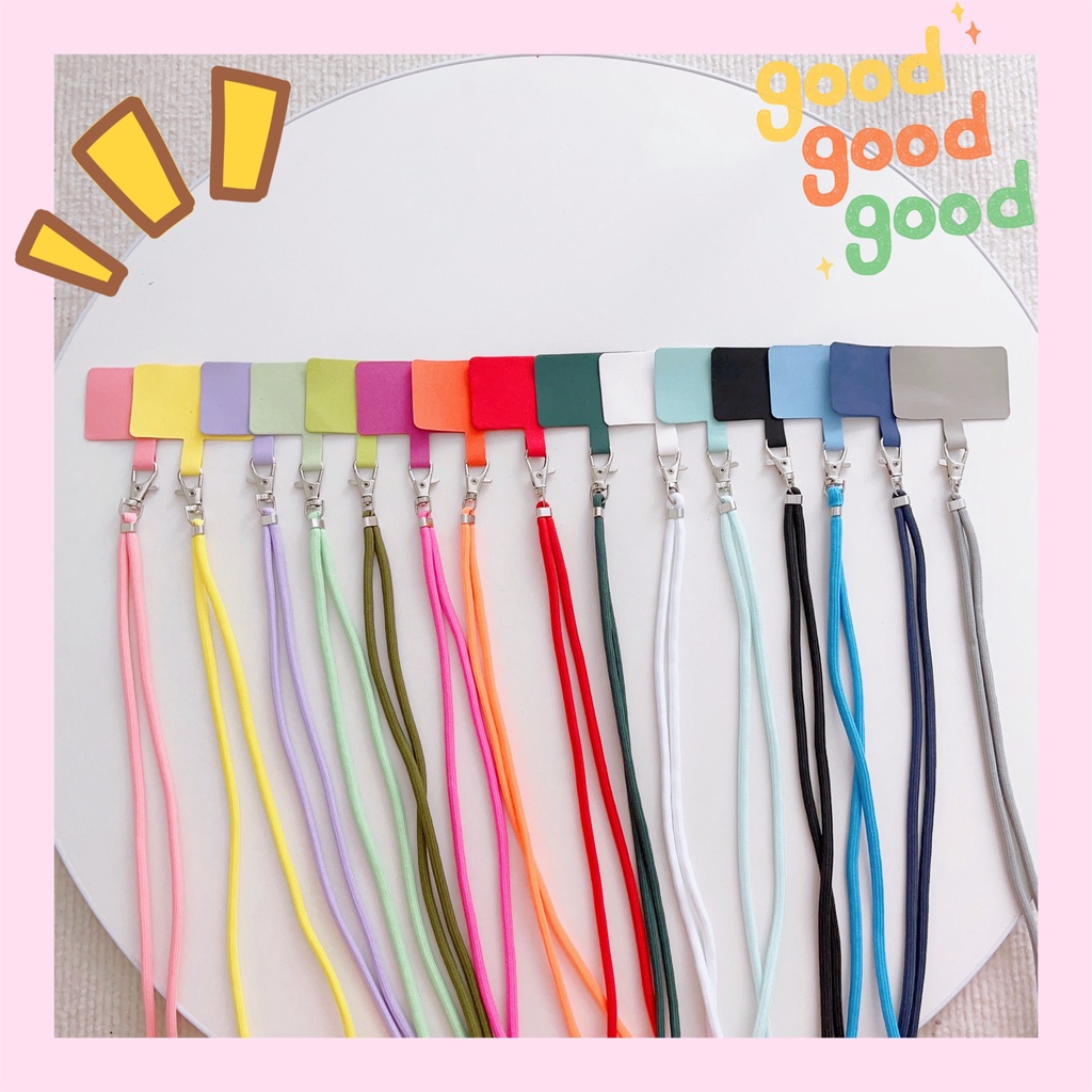 Dây Nylon Dài Có Ngăn Đựng Thẻ ID + Móc Chìa Khóa Cho iphone / airpods Ốp