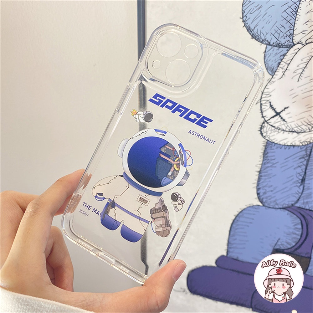 Ốp Điện Thoại TPU Mềm Trong Suốt Chống Sốc In Hình Phi Hành Gia Cho IPhone 14 Pro Max 11 12 11 Pro Max X XS 7Plus