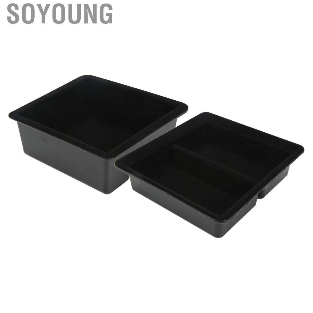 Soyoung Central Storage Box  Flocking Durable Armrest Tidy for Car