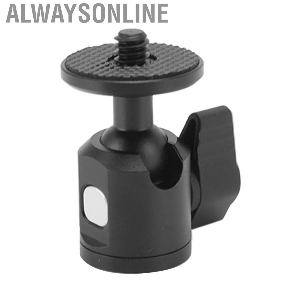 Alwaysonline PULUZ  Tripod Ball Head 360 Degree Rotation Aluminium Alloy with 1/4in Screw for Fill Light MIC