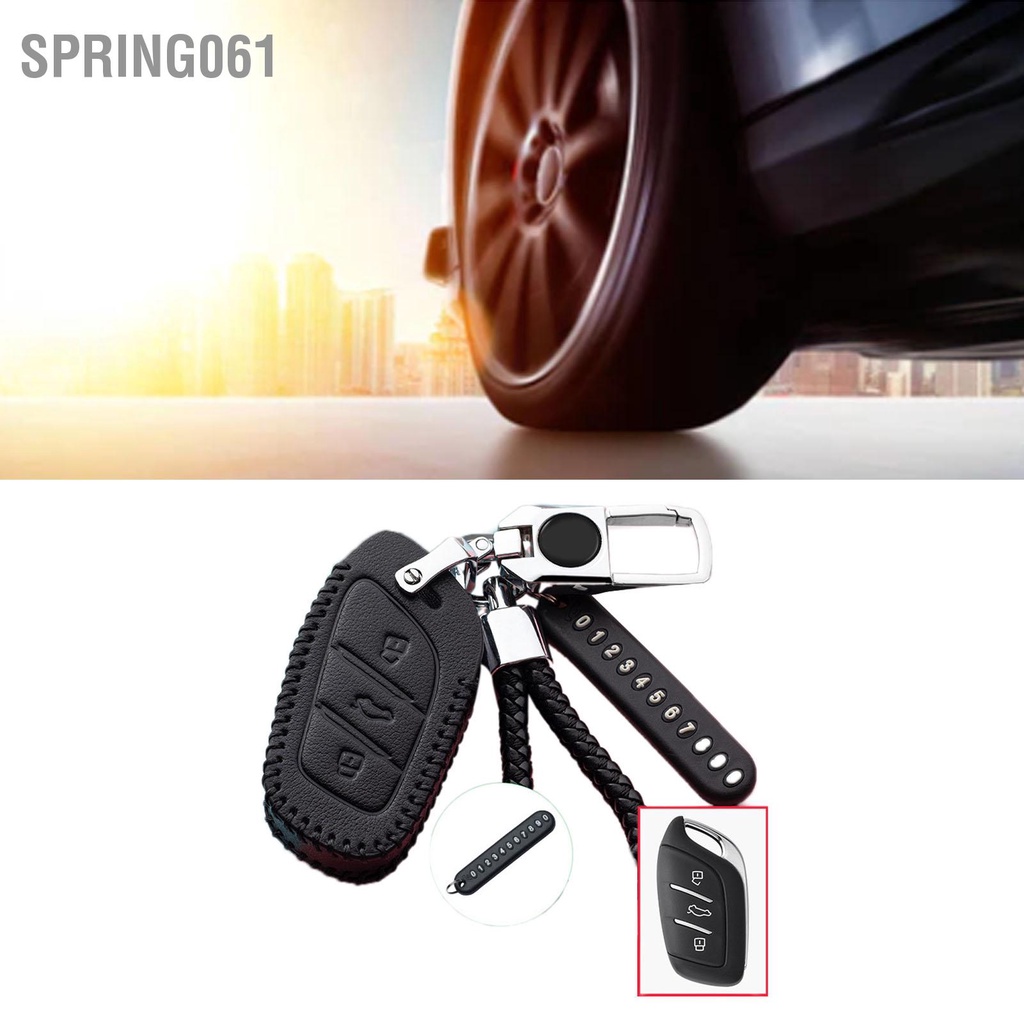 Spring061 Vỏ Chìa Khóa Ô Tô Móc Sáng Bóng Kết Cấu Trong Suốt Tinh Tế Bảo Vệ Dành Cho Nữ