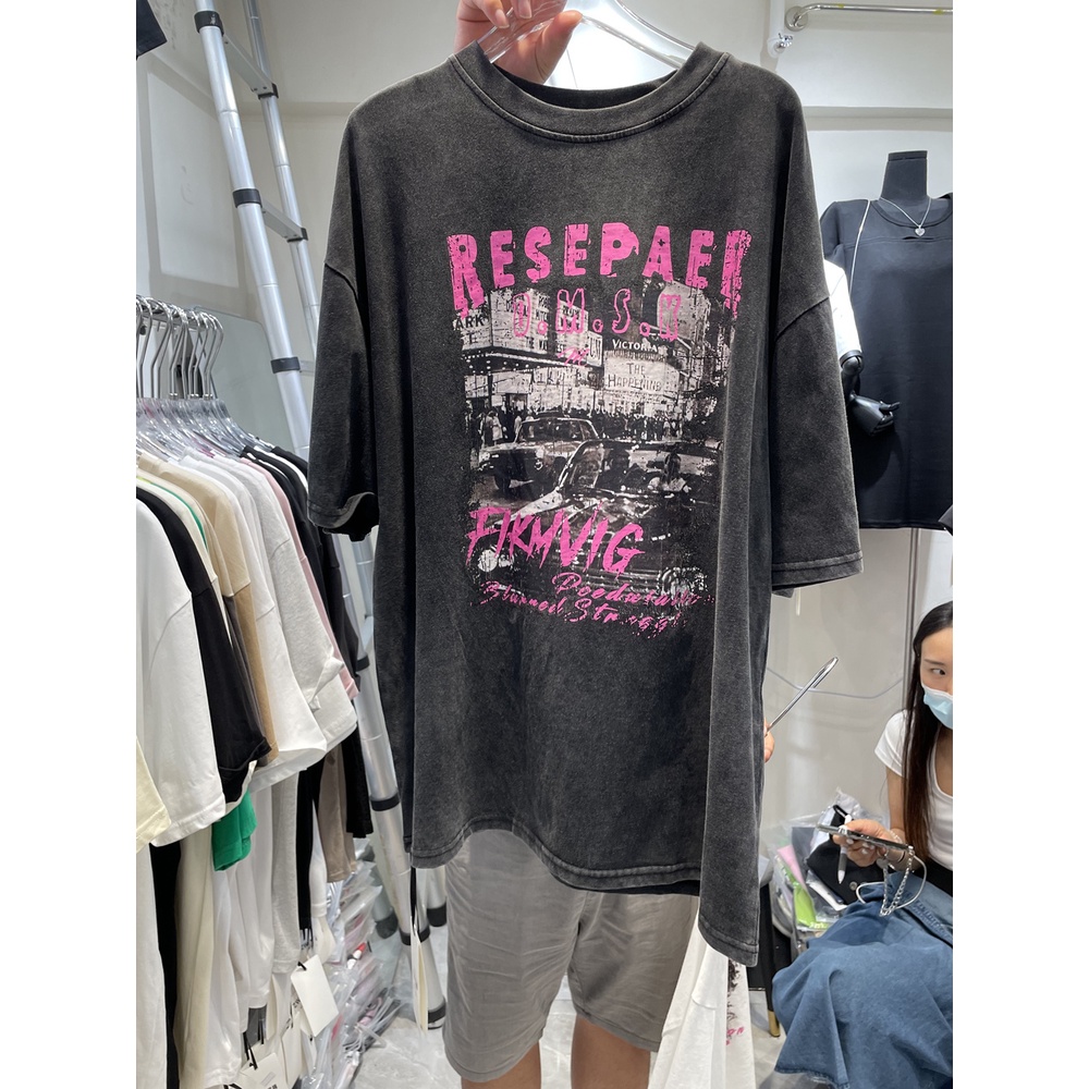 NRVP Áo Thun 100% Cotton Tay Ngắn Phong Cách Hàn Quốc Mới