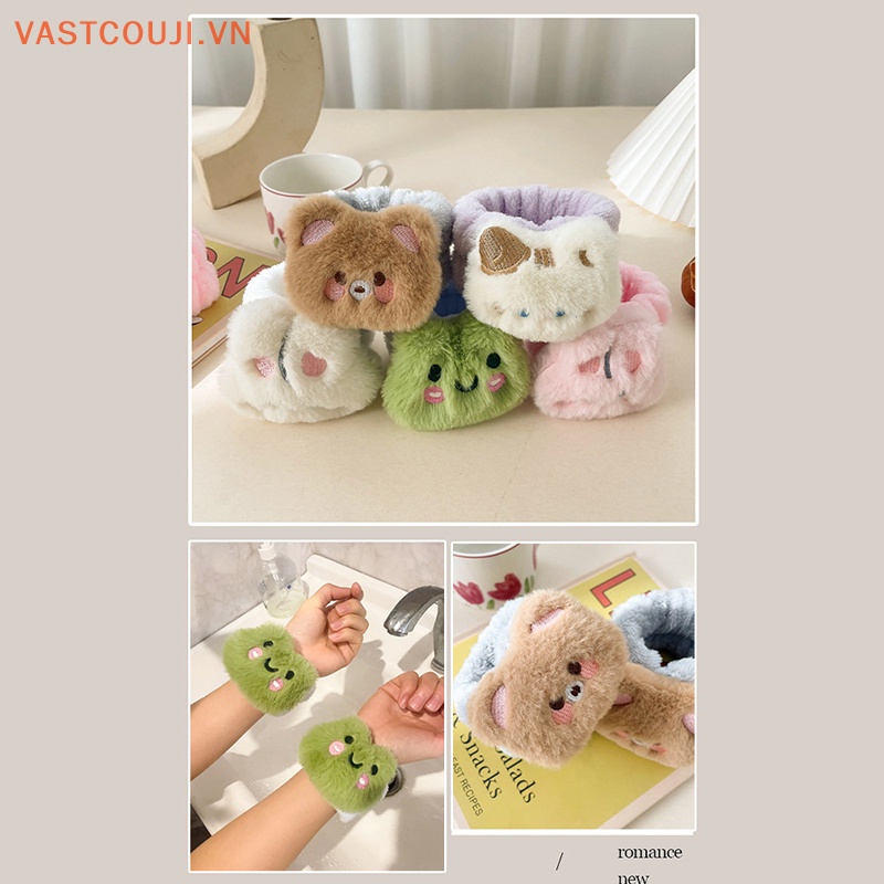 1 Cặp Băng Đeo Cổ Tay Thấm Hút Mồ Hôi Tốt In Họa Tiết Hoạt Hình Dễ Thương Tiện Dụng