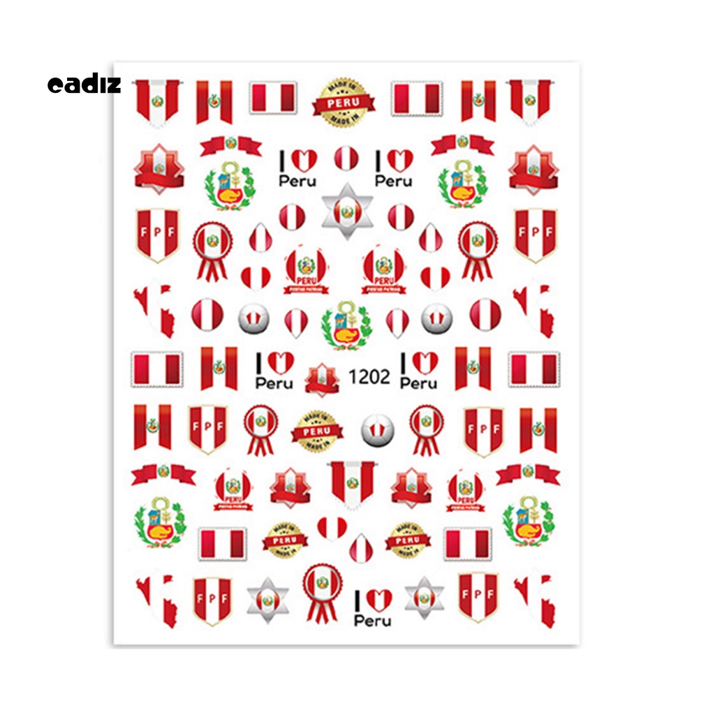 Miếng Dán Trang Trí Móng Tay Tự Dính Không Mùi Họa Tiết Bóng Đá