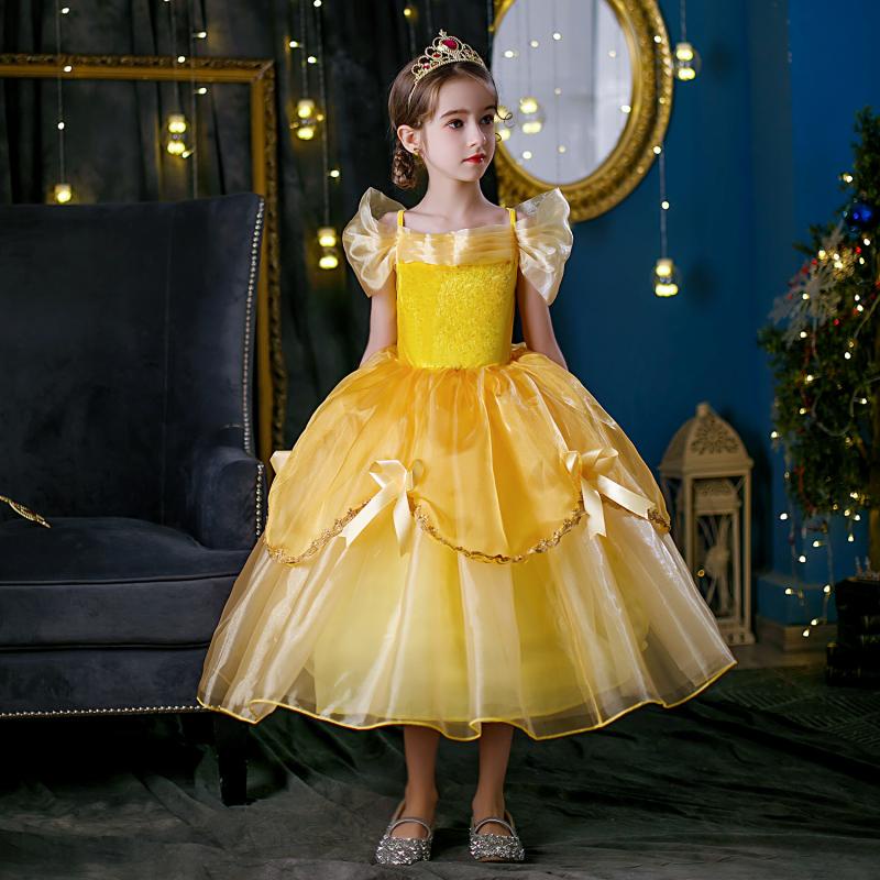 DISNEY Đầm Hóa Trang Công Chúa Belle Trong Người Đẹp Và Quái Vật Cho Bé Gái