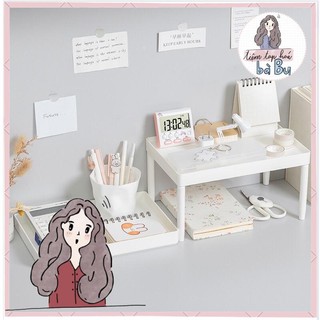 Tủ nhỏ có ngăn x Kệ để bàn x Bảng lỗ gắn tường x Hộp đựng bút đa năng - decor bàn học (có sẵn)