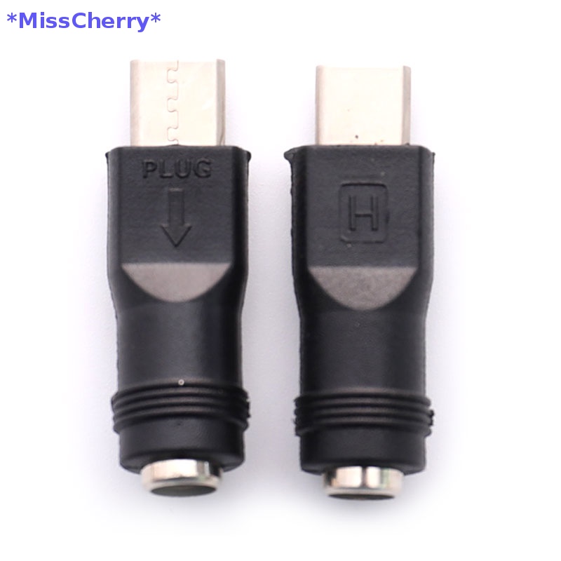 Đầu Nối Chuyển Đổi Nguồn Điện DC 5.5 X 2.1Mm Female Sang USB Type C Male Mới