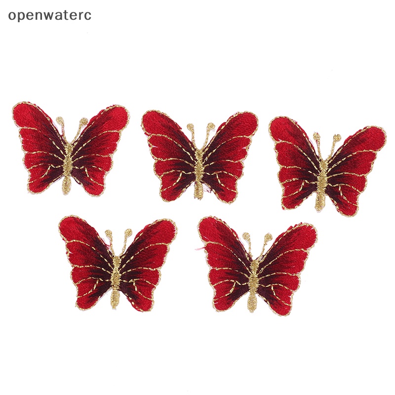 Bộ 5 Miếng Vá Quần Áo Hình Bướm Thêu Nổi DIY