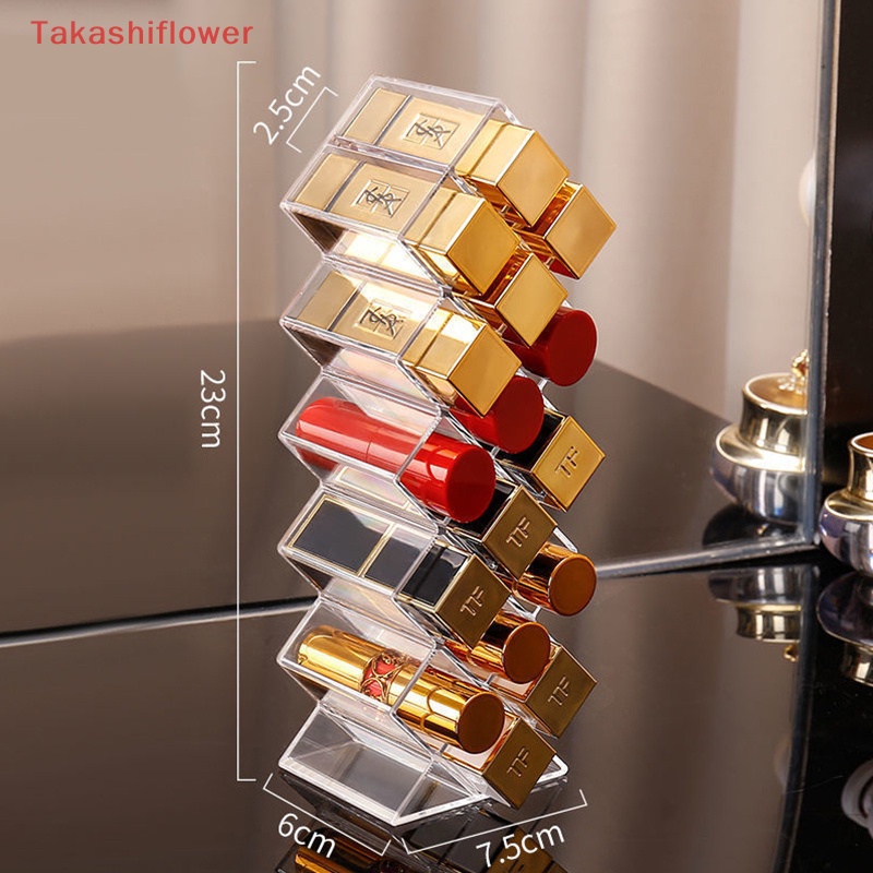 Khay Nhựa Acrylic Trong Suốt 16 / 24 Ngăn Đựng Son Môi Tiện Dụng