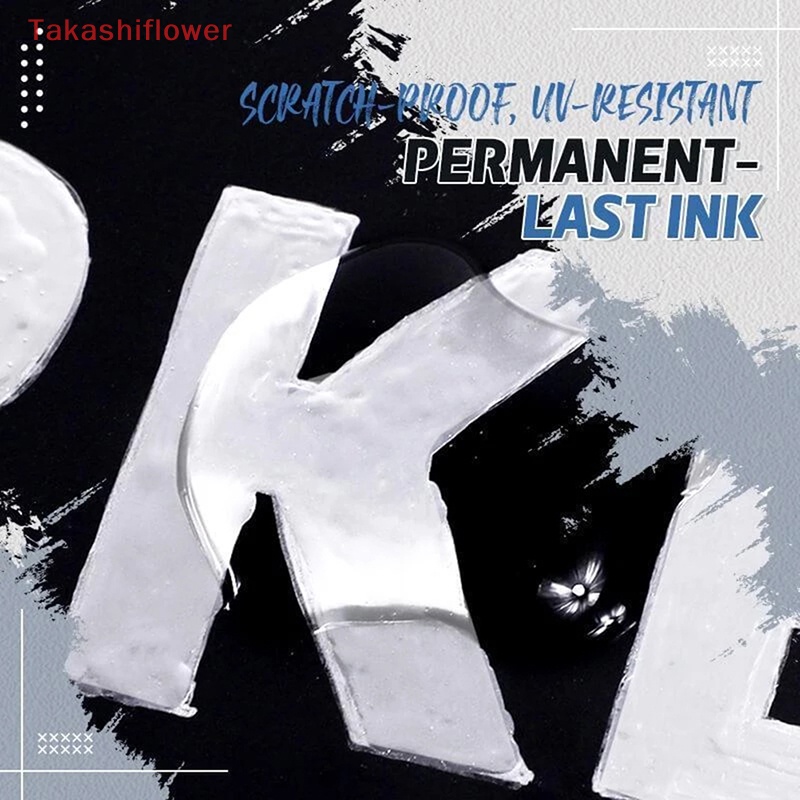 (Takashiflower) Bút Lông Vẽ Màu Bạc Tráng Gương Chống Tia UV Thủ Công