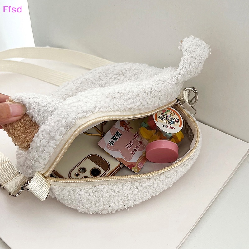 Túi Đeo Chéo Đựng Tiền Xu Mini Hình Chú Cừu Nhồi Bông Mềm Mại Dễ Thương Cho Bạn Gái