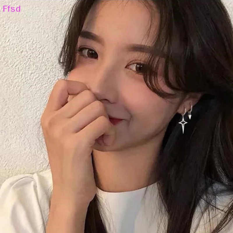 {Ffsd} Khuyên Tai Bạc Hình Nón Chéo Không Đối Xứng Thời Trang Cho Nữ Ngày Của Mẹ * Bán Chạy