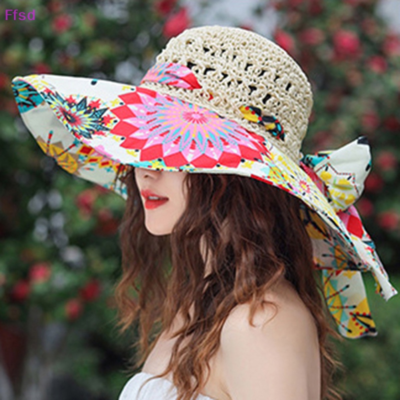 {Ffsd} Hàng Mới Về Mũ Rơm Đi Biển Mùa Hè Gấp Gọn Thời Trang Mới Cho Nữ * Bán Chạy