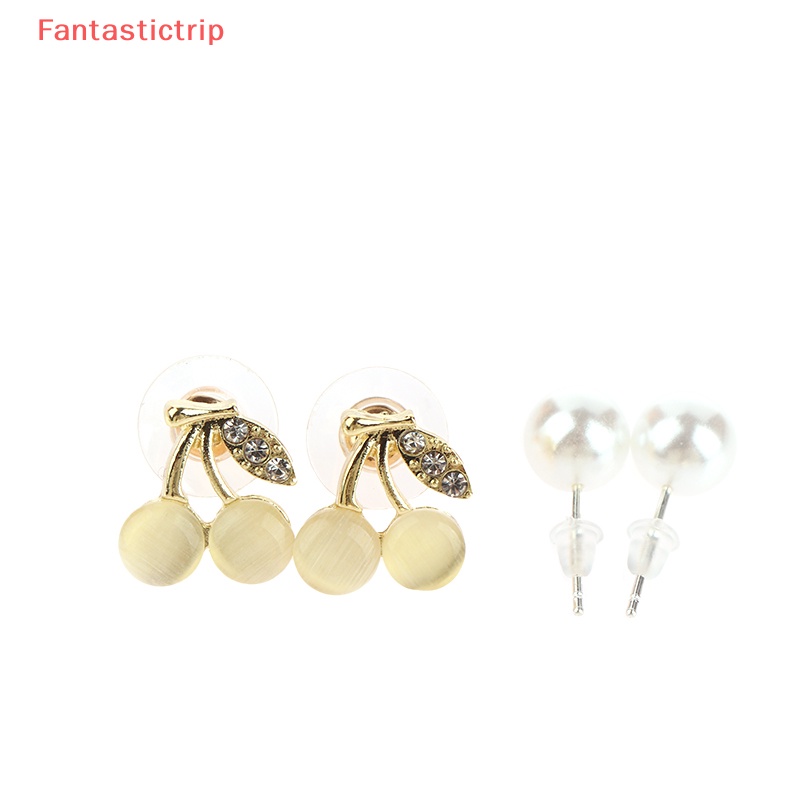 [Fantastictrip] Bông Tai S925 Hình Nơ Đen Đính Pha Lê Thời Trang Mới