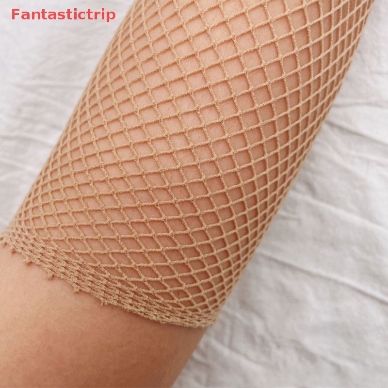 [Fantastictrip] Găng Tay Lưới Dài Hở Ngón Hóa Trang Màu Đen Trắng Đỏ Mới Cho Nữ