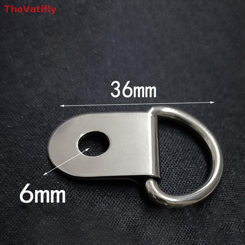 Set 10 Móc Kéo Dây Hình Chữ D Bằng Thép Không Gỉ