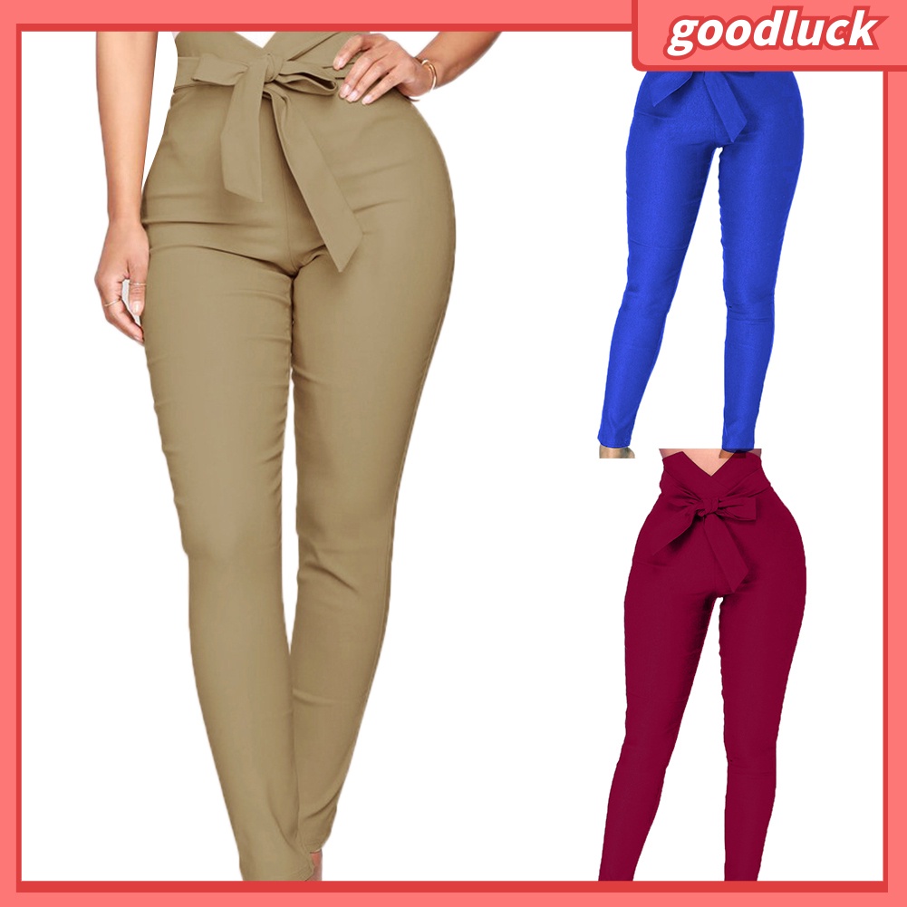 Thắt Lưng Màu Trơn Đính Nơ Dáng Ôm Co Giãn Dành Cho Nữ