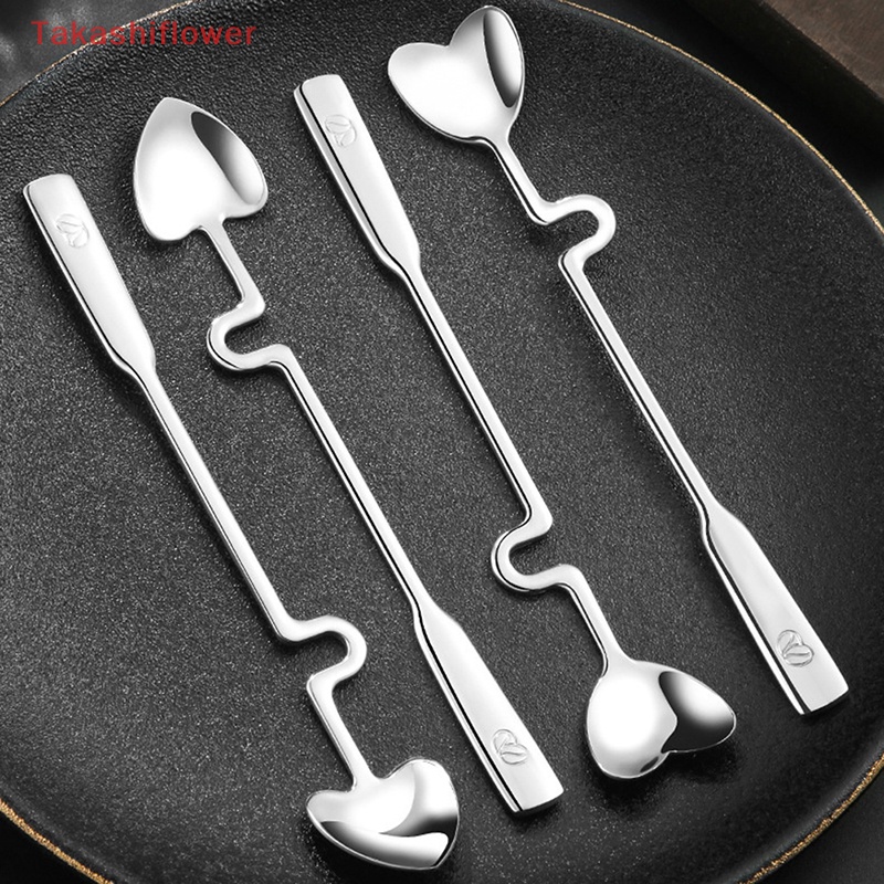 Muỗng Uống Cà Phê Bằng Thép Không Gỉ Đầu Cong