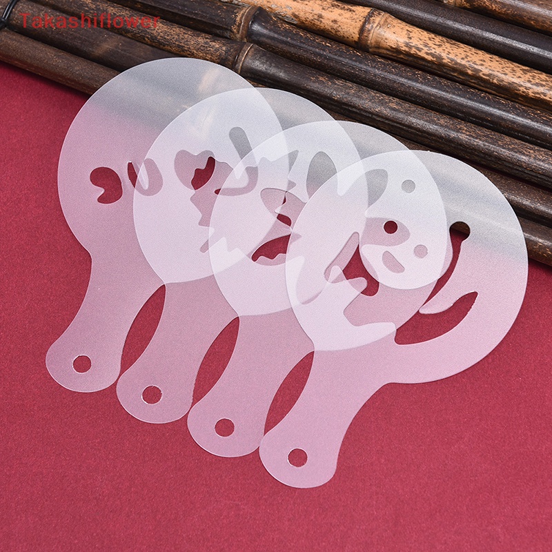 Set 16 Khuôn Tạo Hình Trang Trí Bánh Kem / Cà Phê / Cappuccino DIY