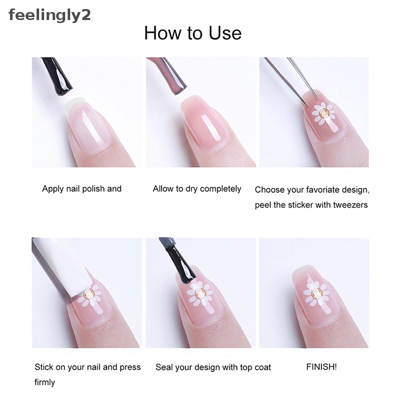 Miếng Dán Trang Trí Móng Tay Hình Nấm 5D Nhiều Màu Sắc