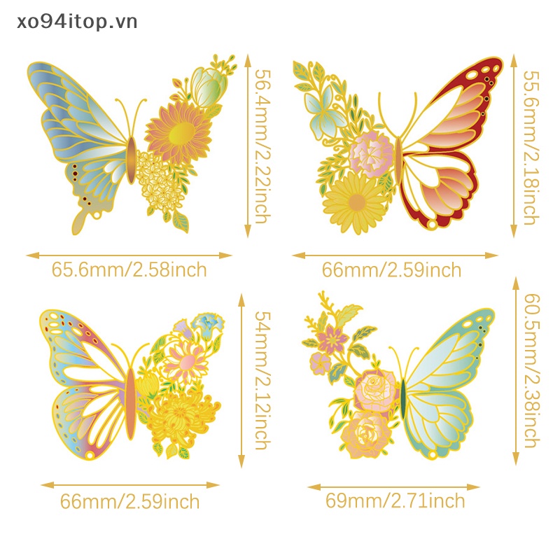 Xoitop Kẹp Đánh Dấu Trang Sách Bằng Kim Loại Họa Tiết Hoa Bướm Rỗng Phối Tua Rua Tinh Tế Phong Cách Trung Hoa Dành Cho Học