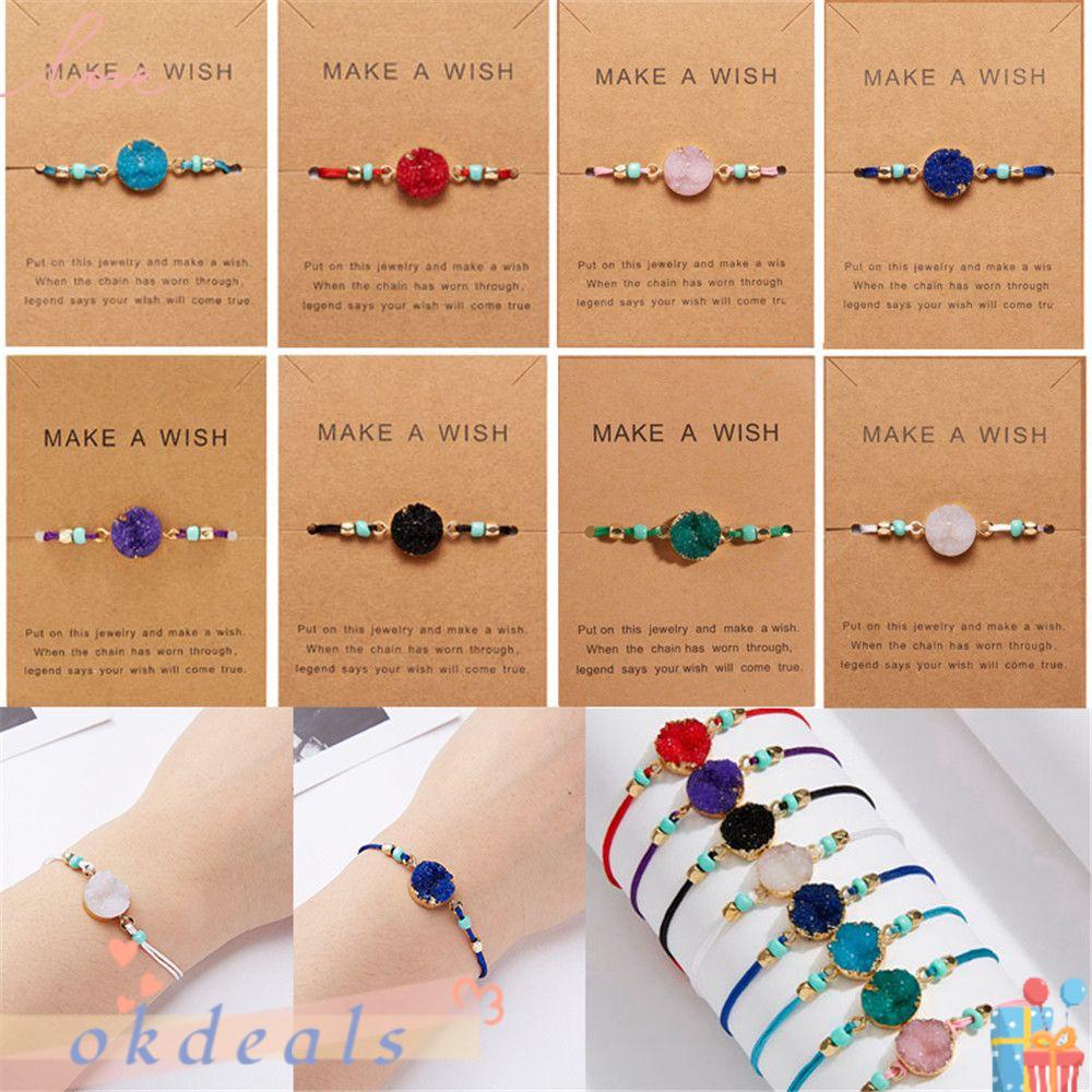 Vòng Tay Dây Bện Bằng Nhựa Resin Điều Chỉnh Được Cho Nữ