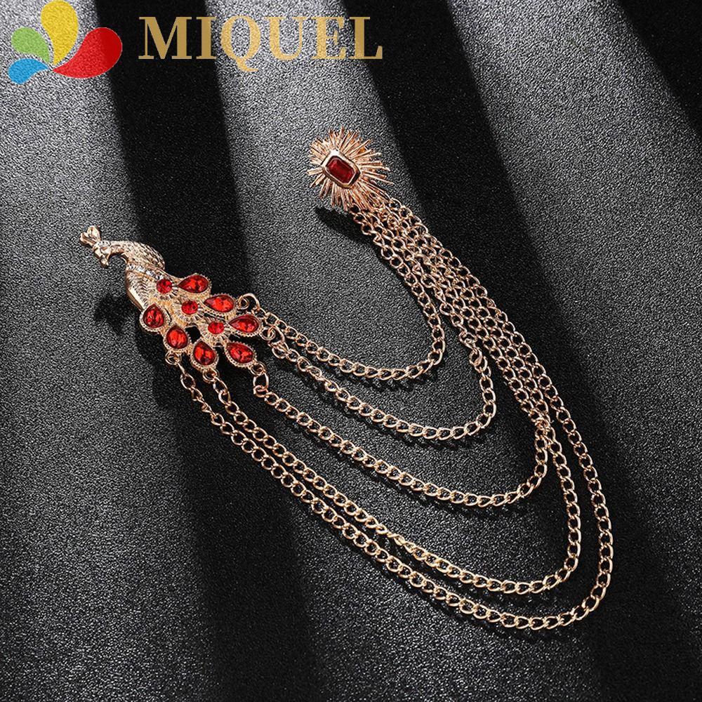 Ghim Cài Áo Hình Chim Công Đính Đá Thời Trang Cho Nam