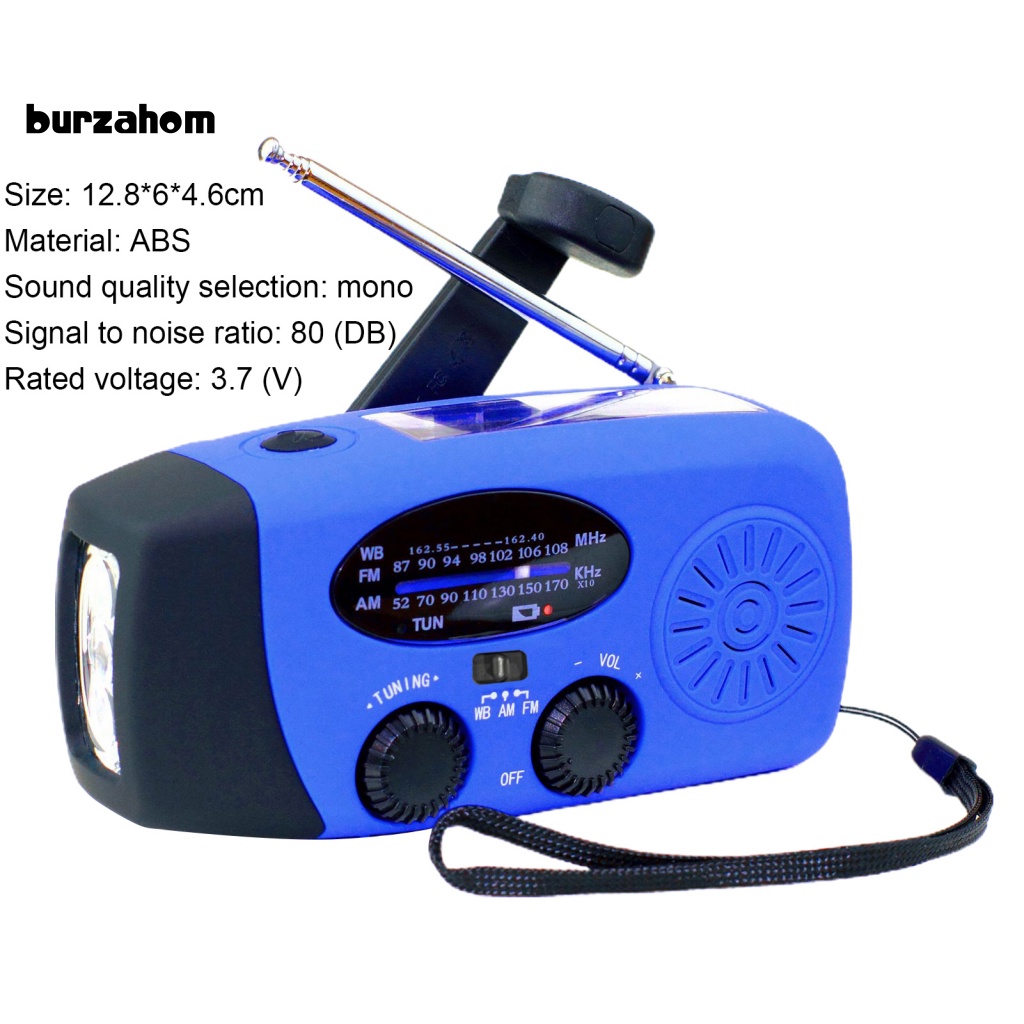 Radio AM / FM / WB Sử Dụng Năng Lượng Mặt Trời Đa Năng