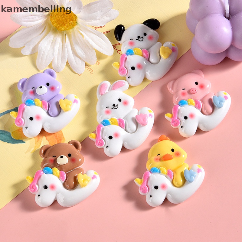 Set 3 Mô Hình Kỳ Lân Mini Bằng Nhựa Resin Trang Trí Bánh Kem / Điện Thoại