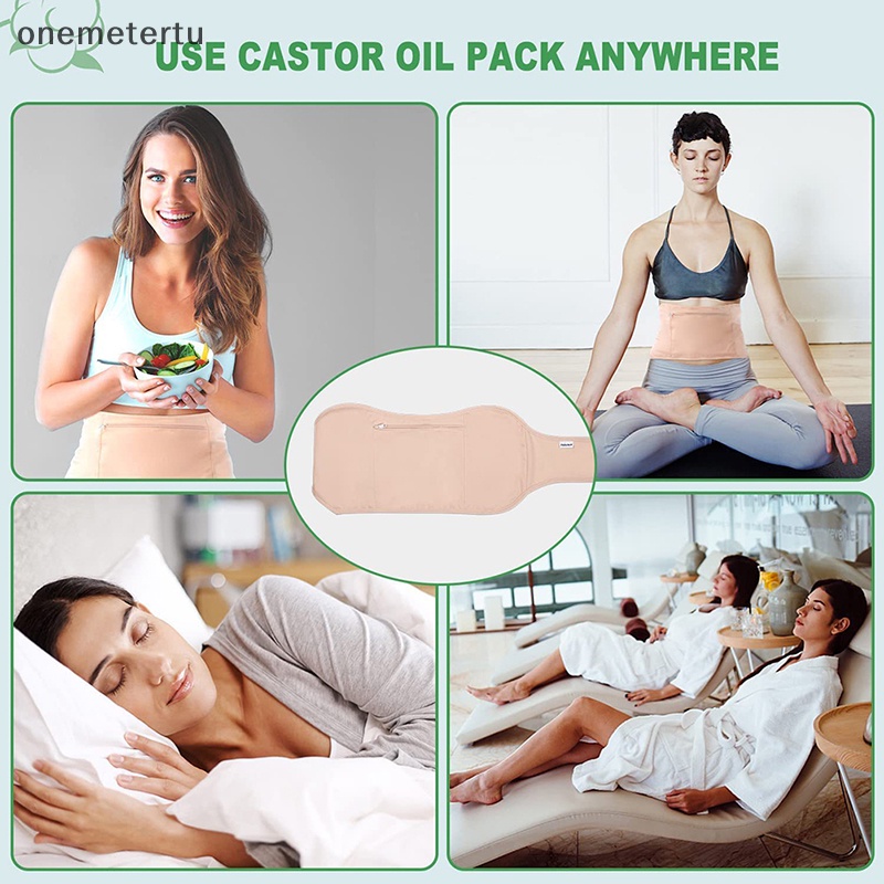 1 Túi Dầu Thầu Dầu Đeo Eo Tái Sử Dụng Được Hỗ Trợ Giảm Cân / Bệnh Mất Ngủ