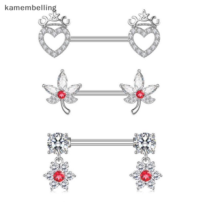 1 Khuyên Nhũ Hoa Đính Đá Thời Trang Cho Nữ