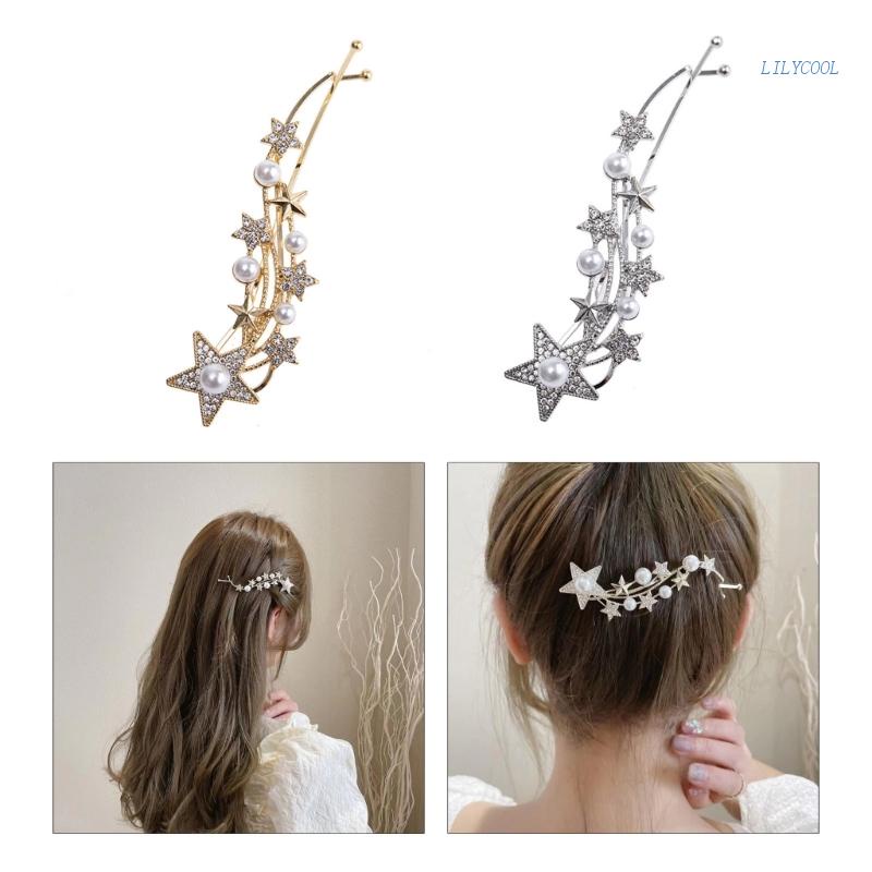 Kẹp Tóc Hình Ngôi Sao Đính Đá Thời Trang Cho Nữ