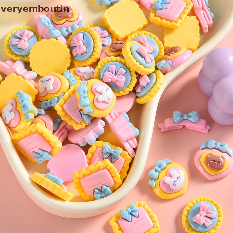 Set 10 Tượng Thỏ Mini Bằng Nhựa Resin Trang Trí Bánh Kem / Điện Thoại