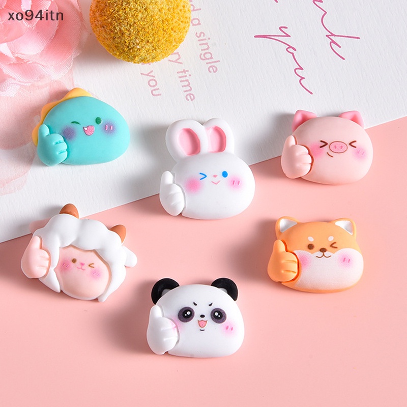 Set 10 Tượng Động Vật Hoạt Hình Mini Bằng Nhựa Resin Trang Trí Ốp Điện Thoại