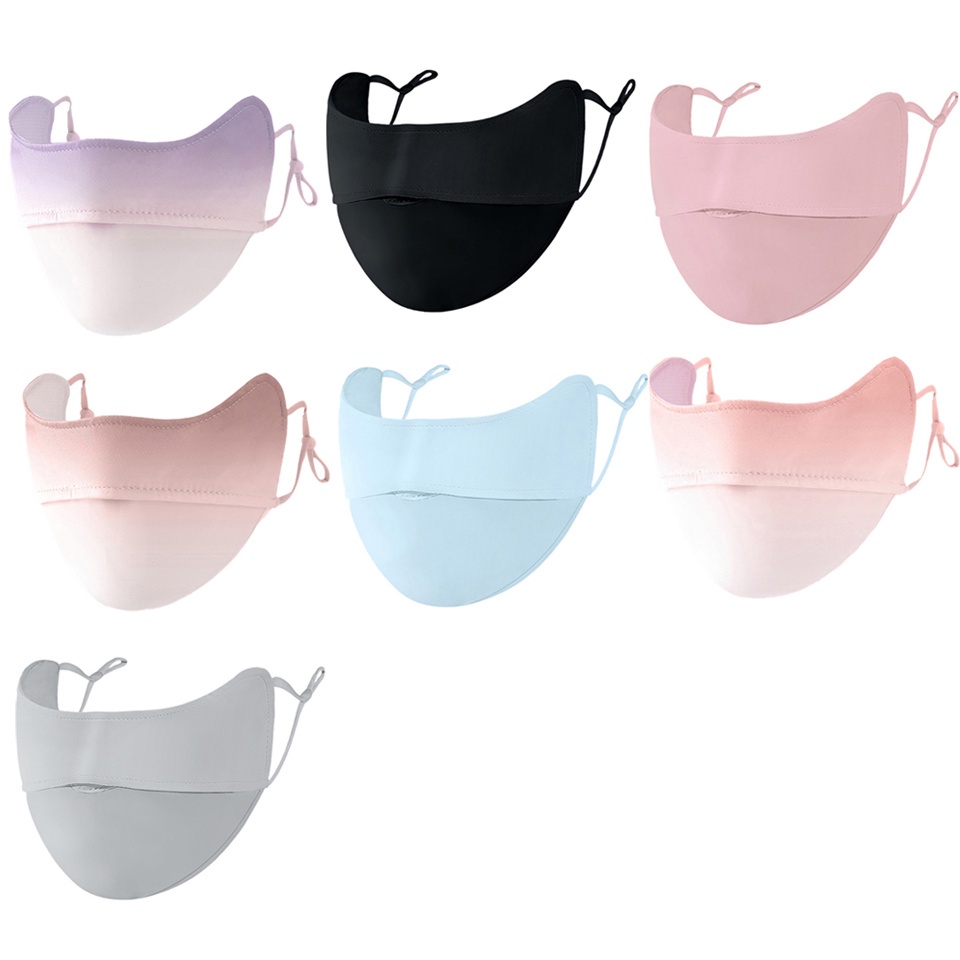 Khẩu Trang Lụa Chống Nắng Chống Bụi Chống Tia UV Thoáng Khí Có Thể Điều Chỉnh