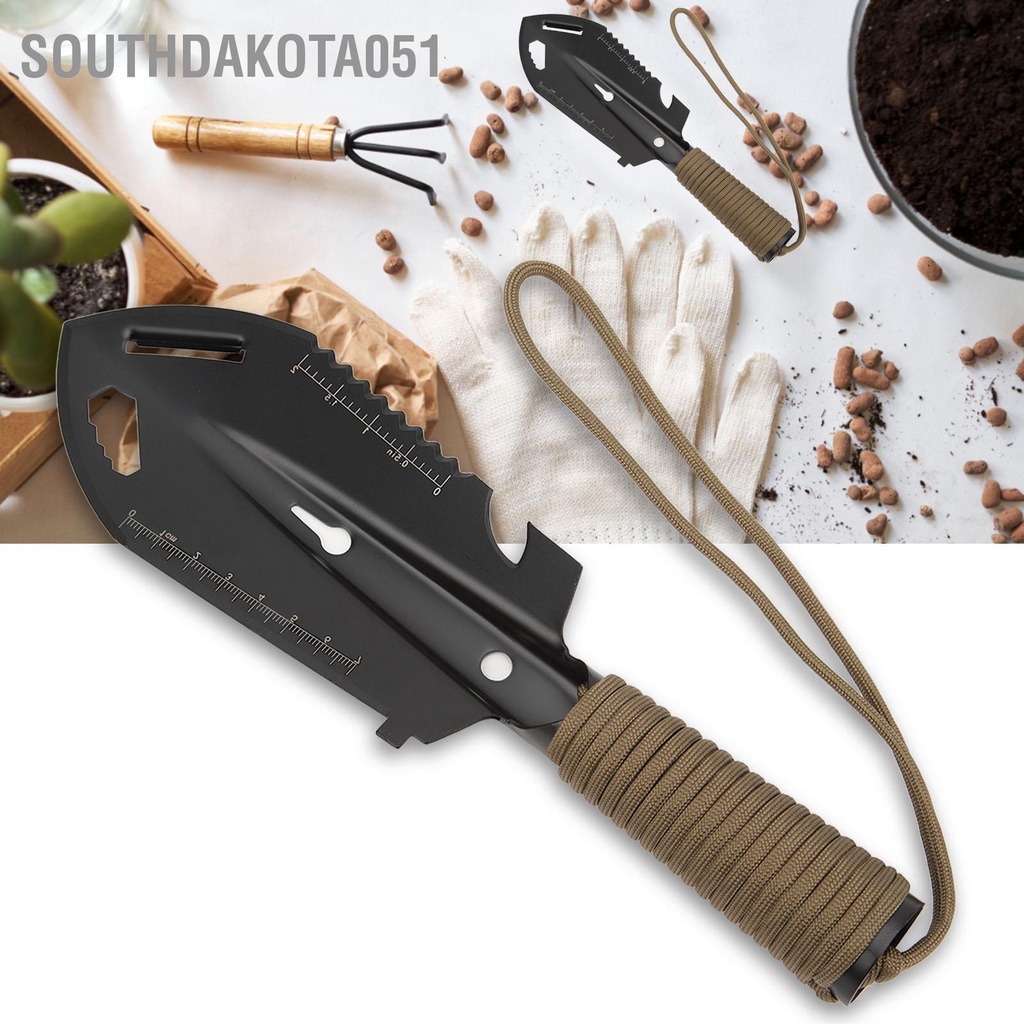 Southdakota051 Đa Năng Nhỏ Tay Xẻng Thép Không Gỉ Cắm Trại Ngoài Trời Sinh Tồn Thiết Bị Làm Vườn Dụng Cụ Kaki