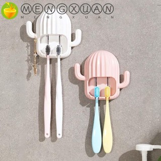 Giá đỡ bàn chải đánh răng gắn tường tự dính hình cây xương rồng nhiều màu dễ thương tiện lợi