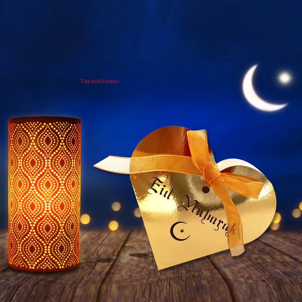 Hộp Giấy Đựng Kẹo In Họa Tiết Eid Mubarak Kiểu Hồi Giáo Dùng Làm Quà Tặng