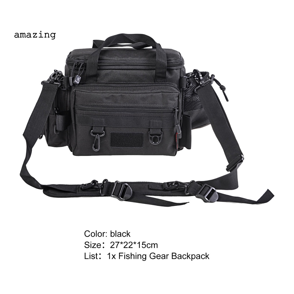 Túi Đựng Dụng Cụ Câu Cá Đeo Vai / Cần Câu Cá Bằng Nilon Cỡ Lớn Đa Năng Chống Thấm Nước Có Khóa Kéo Tùy Chỉnh Tiện Dụng