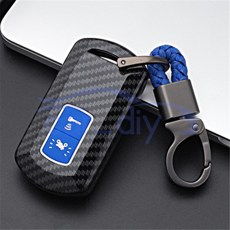 Vỏ Bọc Chìa Khóa Điều Khiển Từ Xa Bằng Silicon Sợi Carbon Kèm Móc Khóa Cho Honda PCX PCX125 PCX150 X-ADV Vision Vario NS110R Scoopy SH300